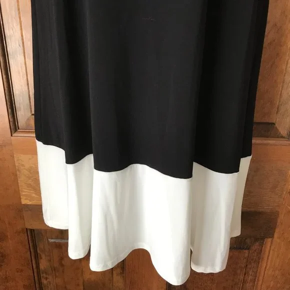 Nic and Nash Black & White Short Sleeve Dress Large - Picture 5 of 9